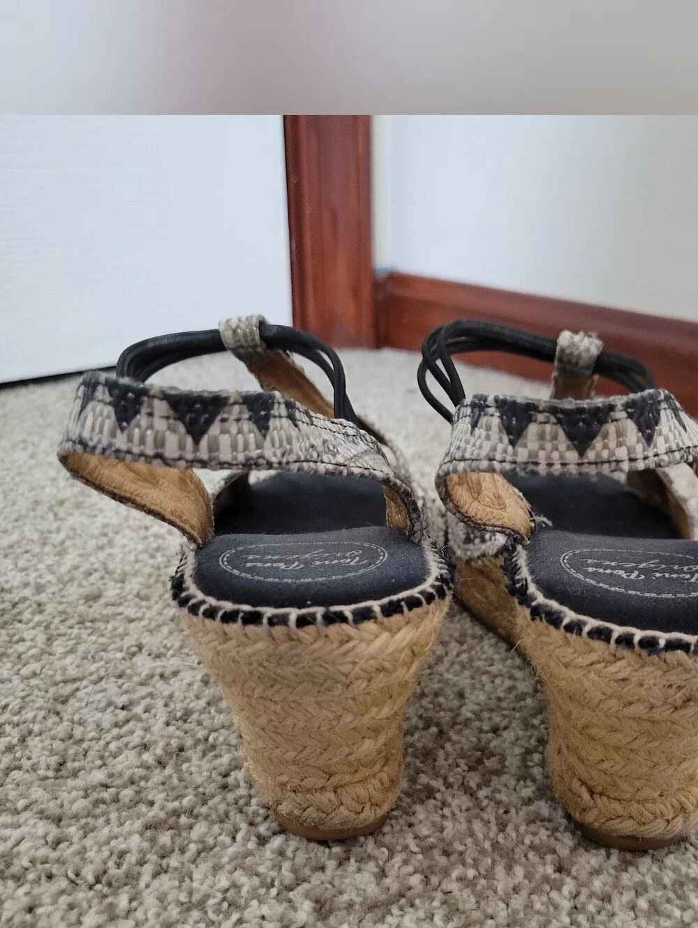 Toni Pons Origens Women's Wedge Espadrille Sandals in Aztec Print, Size 40